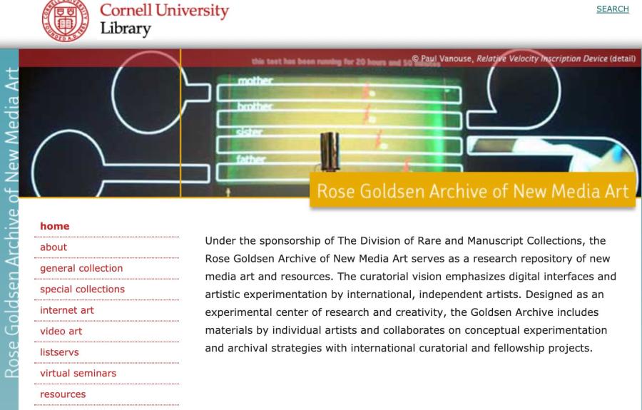 Rose Goldsen Archive of New Media Art